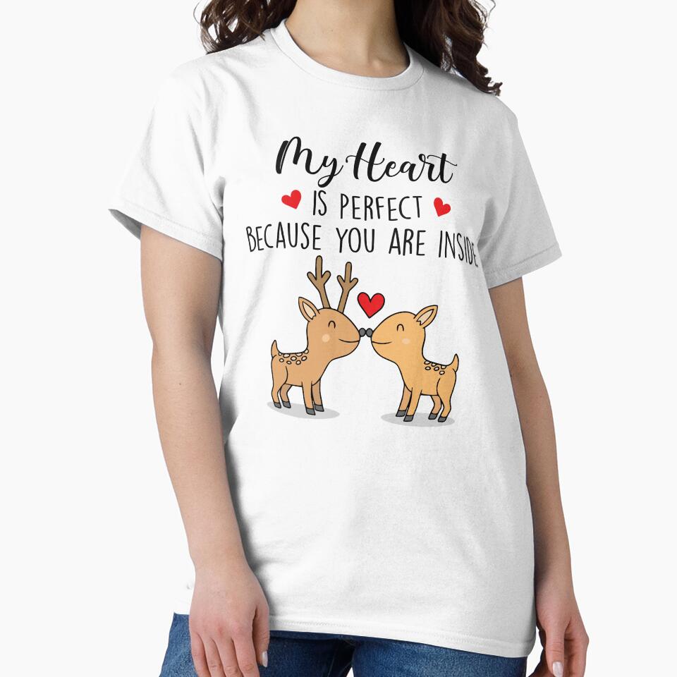 My Heart Is Perfect Because You Are Inside - Funny Couple Gift by SunsetGloww T-Shirts, Hoodie, Sweatshirt (Image 2)