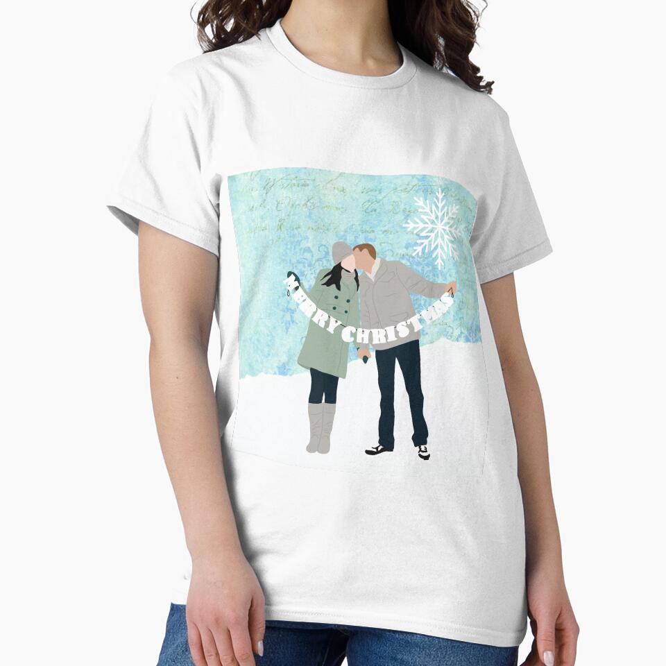 Merry Christmas couple in the snow by CindyIR T-Shirts, Hoodie, Sweatshirt | BlankRebels.com (Image 2)