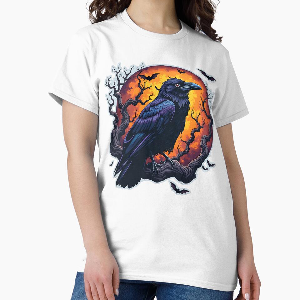 gothic crow by rajdigitalarts T-Shirts, Hoodie, Sweatshirt | BlankRebels.com (Image 2)