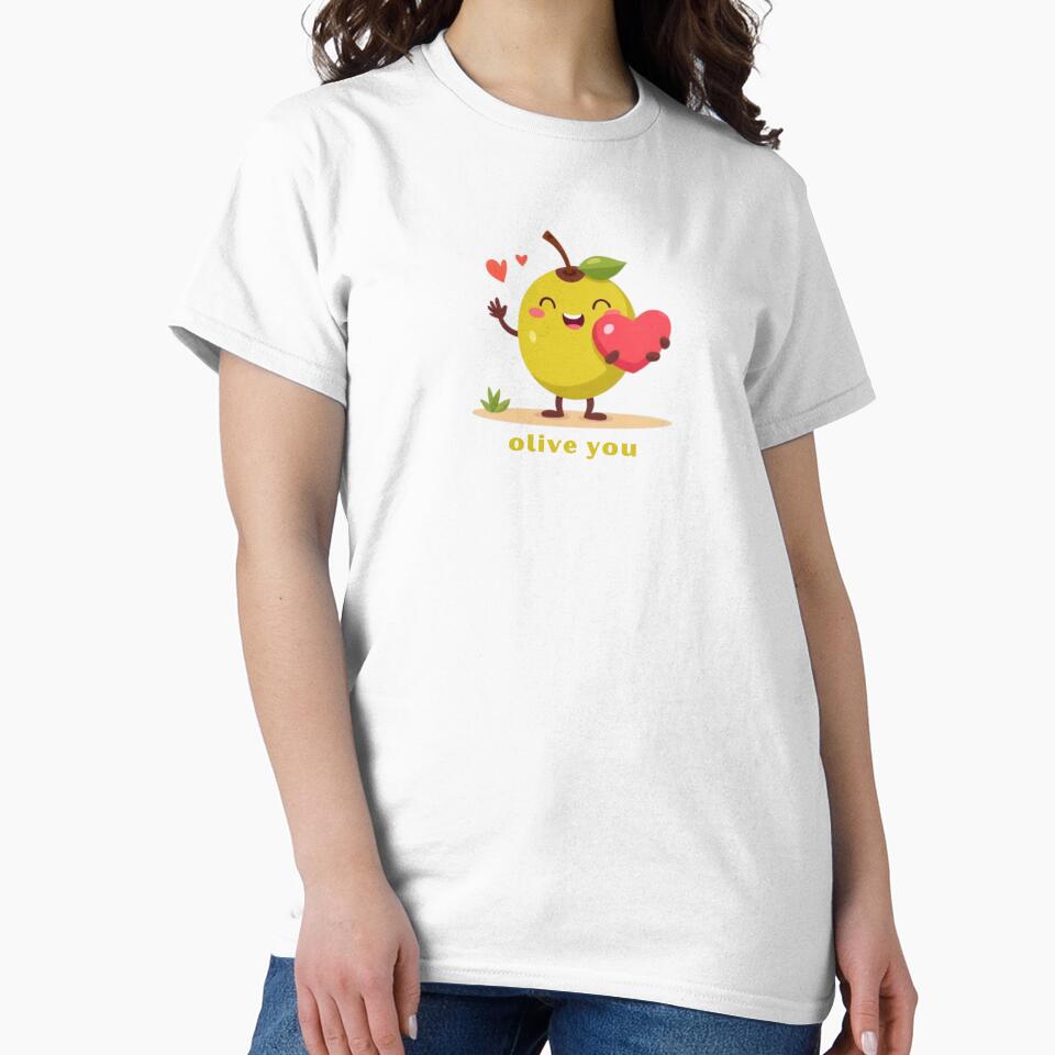 Olive You - Cute Pun | TeeHee Puns Funny Design by TeeHee Puns