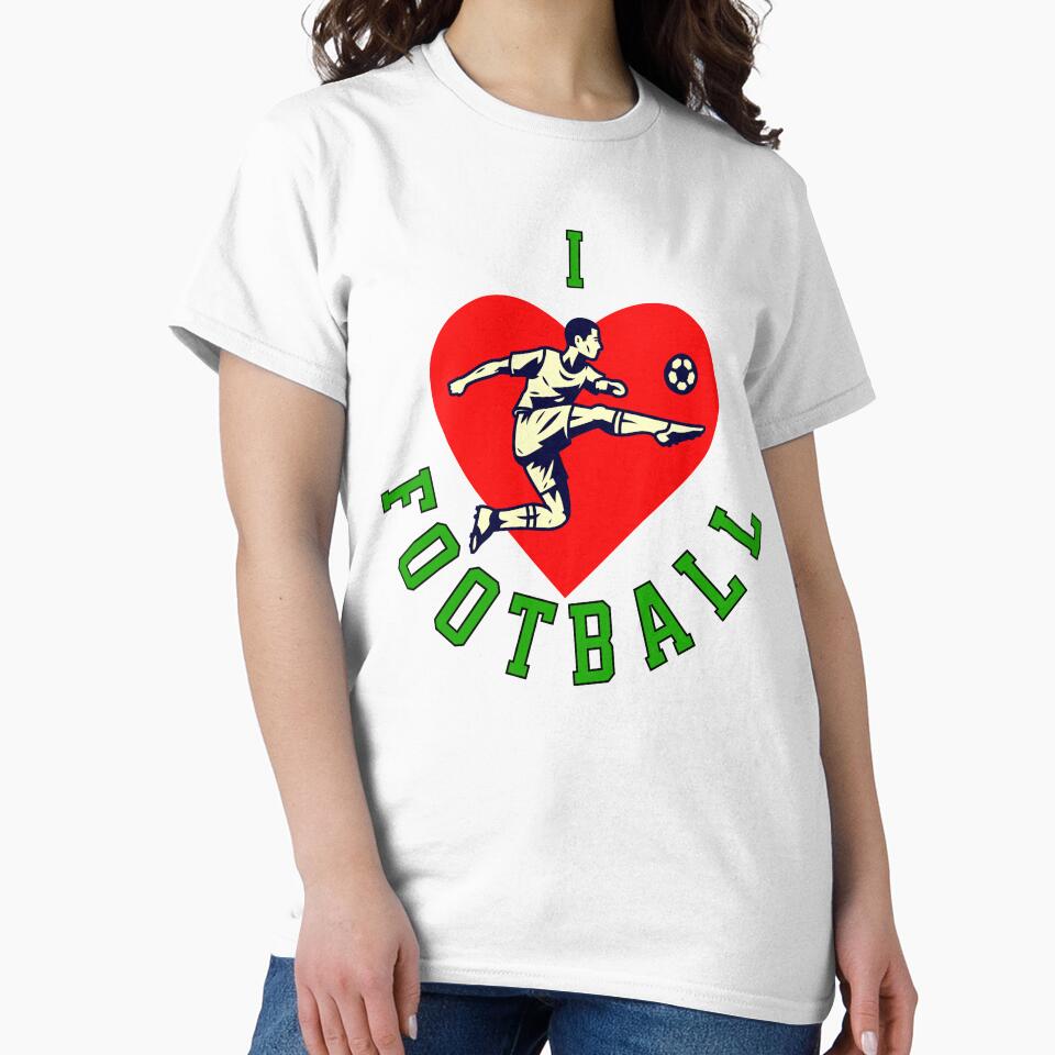 I Love Football Striker Heart by ZeptepiTrends T-Shirts, Hoodie, Sweatshirt | BlankRebels.com (Image 2)