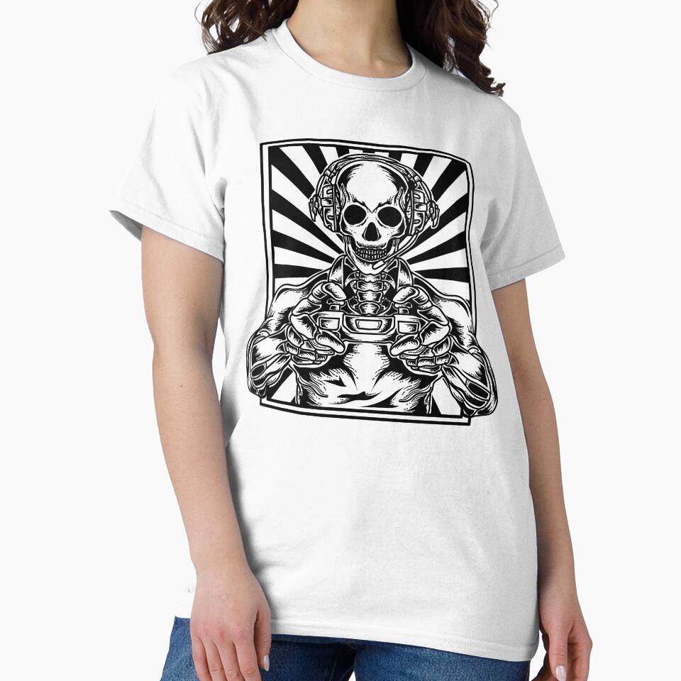 Skeleton Playing Video Games by kalud-zoldyck T-Shirts, Hoodie, Sweatshirt | BlankRebels.com (Image 2)