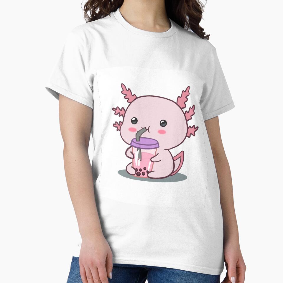Boba Bubble Axolotl by AshGreerArt T-Shirts, Hoodie, Sweatshirt | BlankRebels.com (Image 2)
