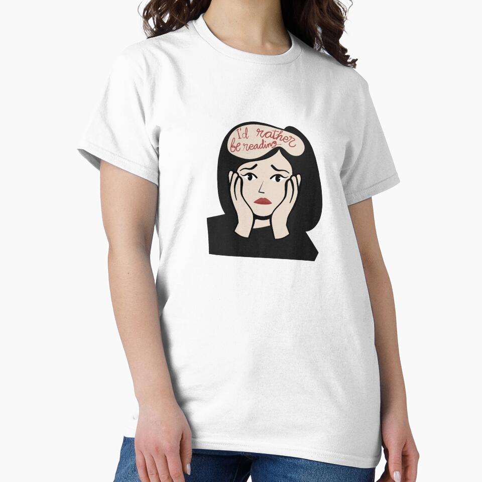 I'd Rather Be Reading by ellealsopaints T-Shirts, Hoodie, Sweatshirt | BlankRebels.com (Image 2)