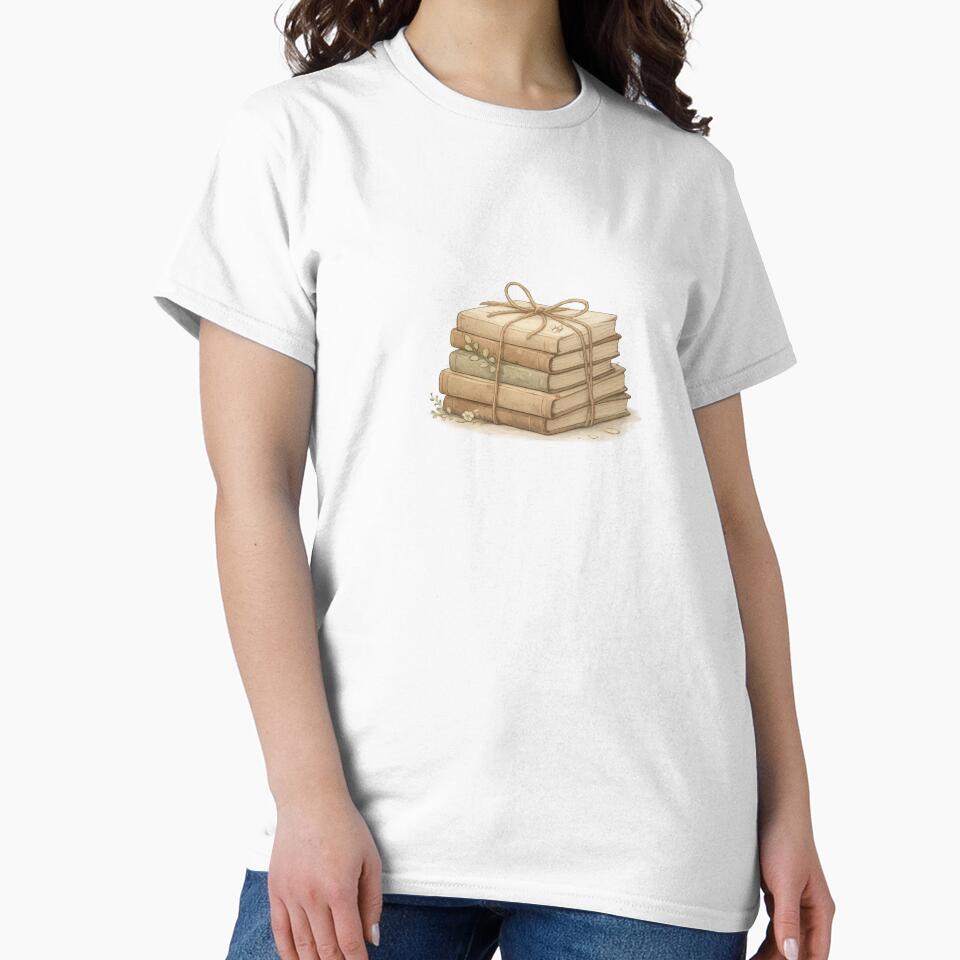Vintage Wrapped Books Stack Illustration by jgvisualarts T-Shirts, Hoodie, Sweatshirt | BlankRebels.com (Image 2)