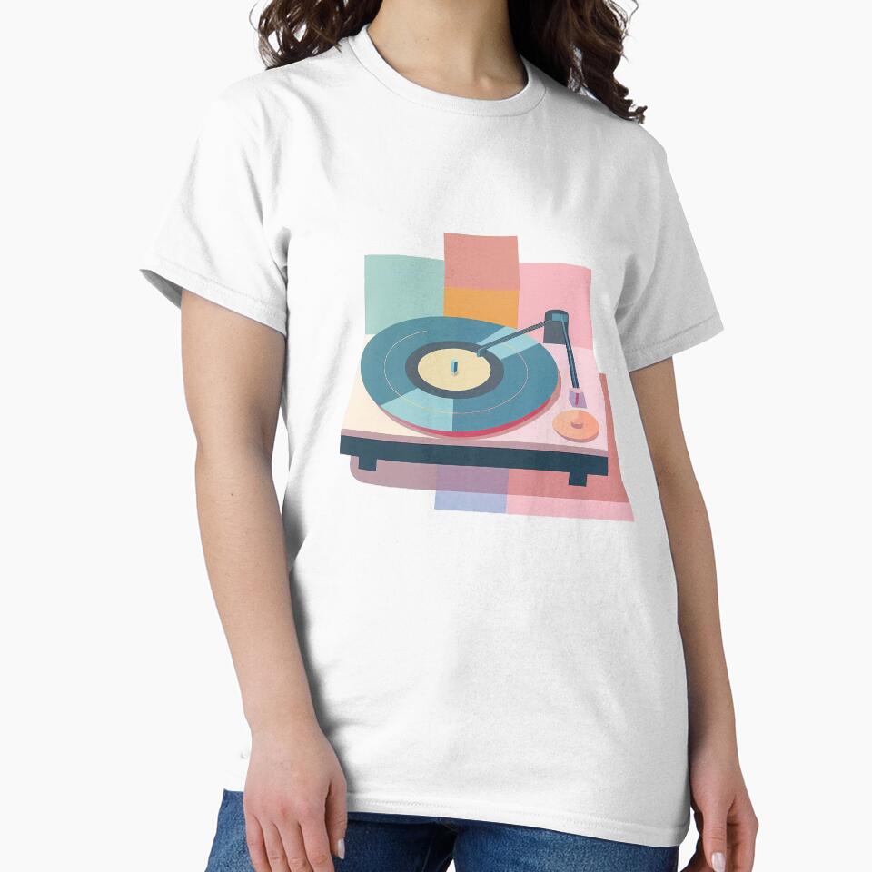 Dj Turntable in Bauhaus Style Art Pastel Colors by OzzFrequency T-Shirts, Hoodie, Sweatshirt | BlankRebels.com (Image 2)