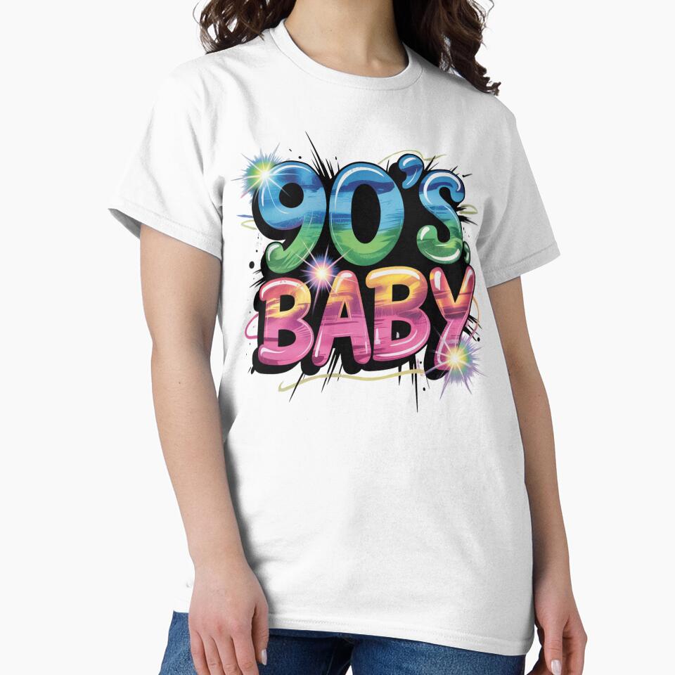 90s Baby Retro Neon Throwback Design by aprilsims T-Shirts, Hoodie, Sweatshirt | BlankRebels.com (Image 2)