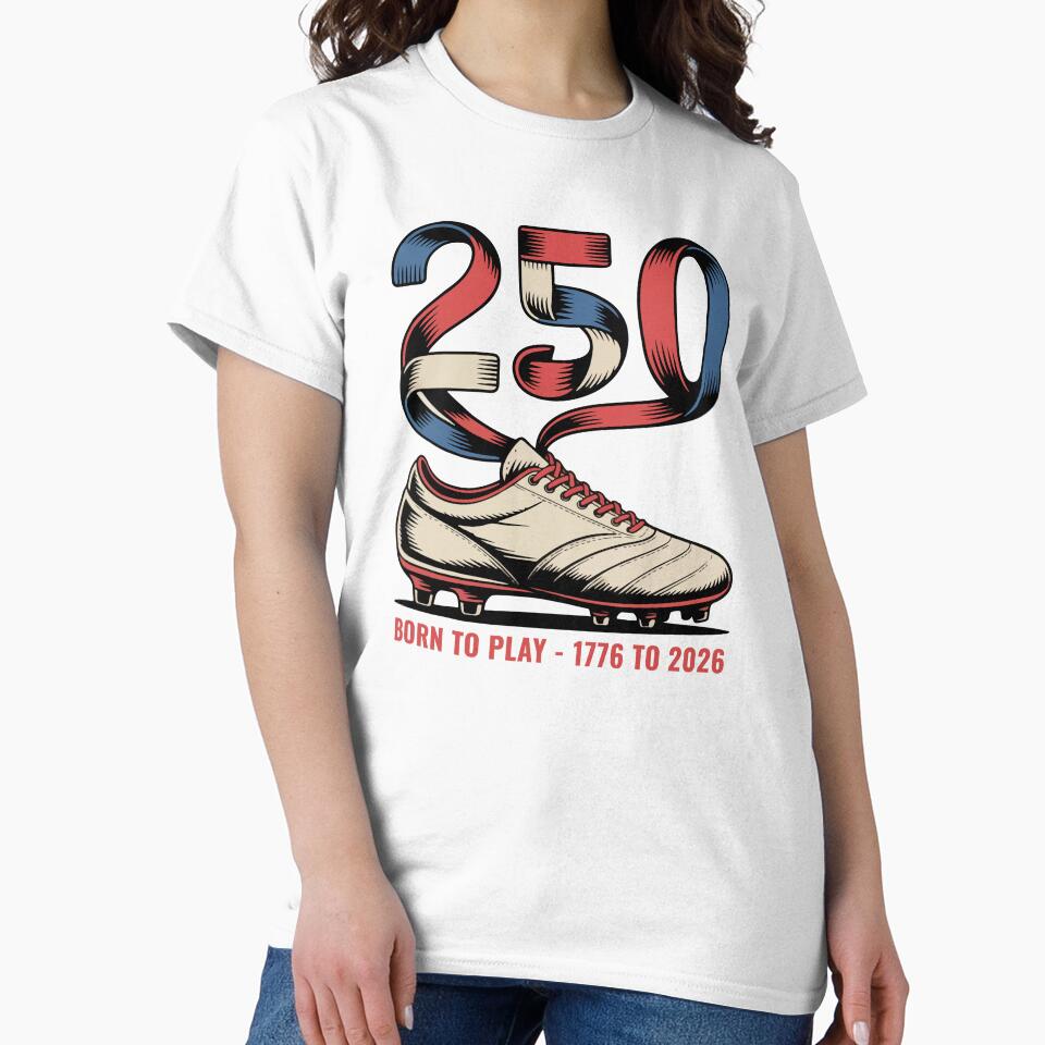 USA 250 Born to Play Soccer 1776-2026 World Cup by PixelWaveBD