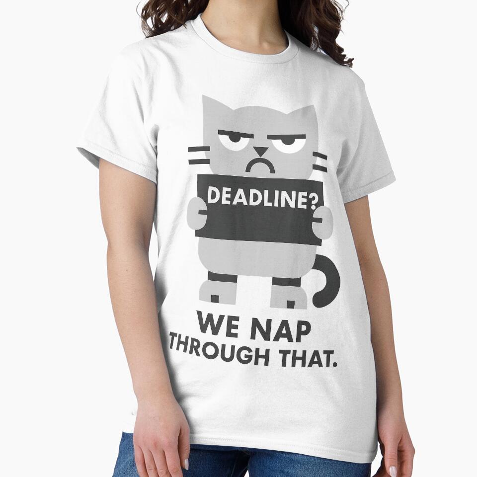 Deadline? We Nap Through That – Funny Hoodie and T-Shirt for Remote Workers – Cozy Introvert Design by... (Image 2)