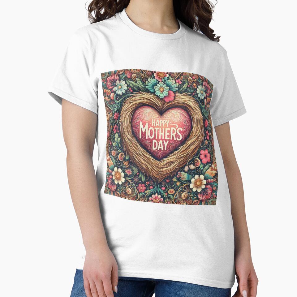 Happy Mothers Day Heart inside Heart shape Nest by Illuministique T-Shirts, Hoodie, Sweatshirt | BlankRebels.com (Image 2)