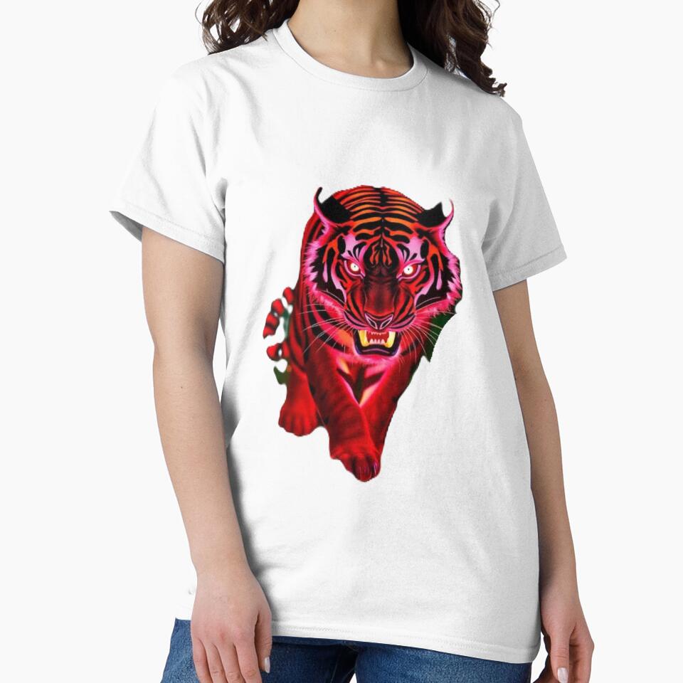 Fierce Crimson Tiger by King Of Designs T-Shirts, Hoodie, Sweatshirt | BlankRebels.com (Image 2)