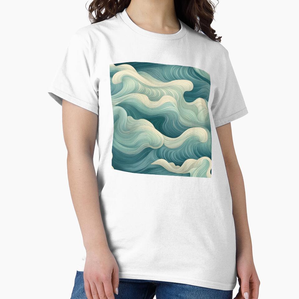 Ocean Waves Claymation Inspired Art #4 by CareToCanvas T-Shirts, Hoodie, Sweatshirt | BlankRebels.com (Image 2)