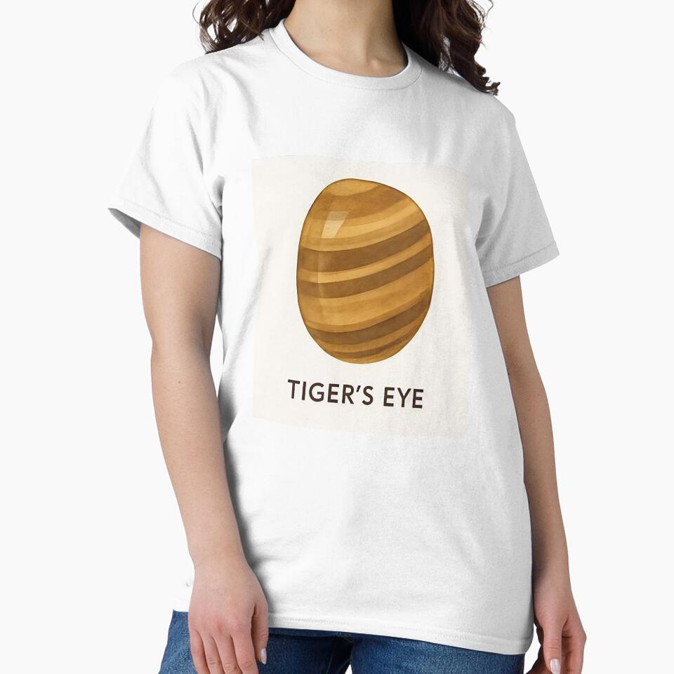 Tiger's Eye - Minimalist Magic Stone for Stickers, T-Shirts and Mugs by JuliJoy Hoodie, Sweatshirt (Image 2)