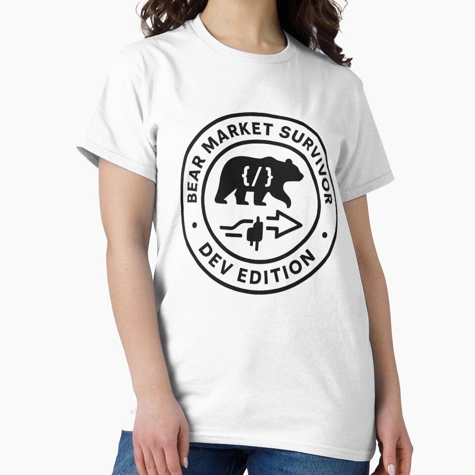 Bear Market Survivor — Dev Edition Minimal Badge by techy-rrr T-Shirts, Hoodie, Sweatshirt | BlankRebels.com (Image 2)