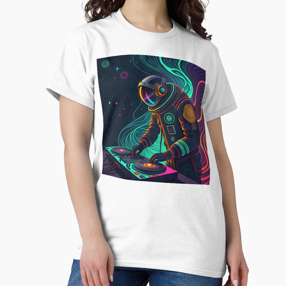 DJ art in neon colors by AhArtMe T-Shirts, Hoodie, Sweatshirt | BlankRebels.com (Image 2)