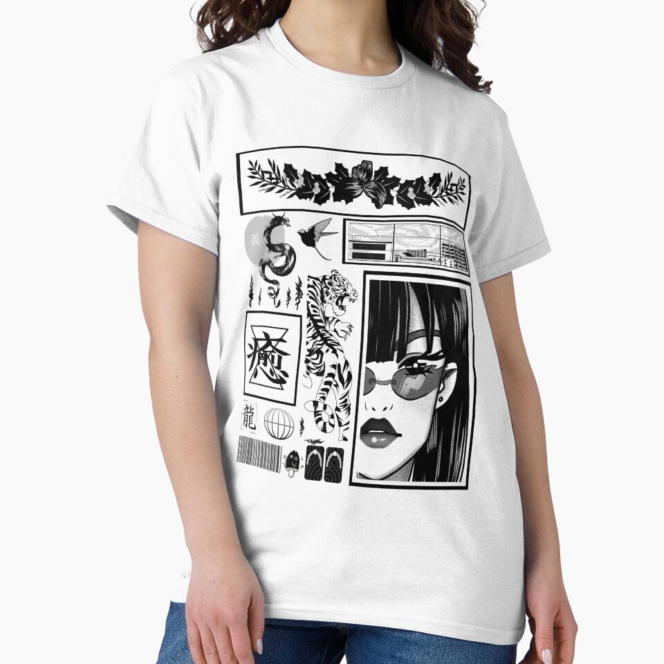 Japanese Streetwear Tiger Vaporwave Aesthetic Japan by vibeno1 T-Shirts, Hoodie, Sweatshirt | BlankRebels.com (Image 2)