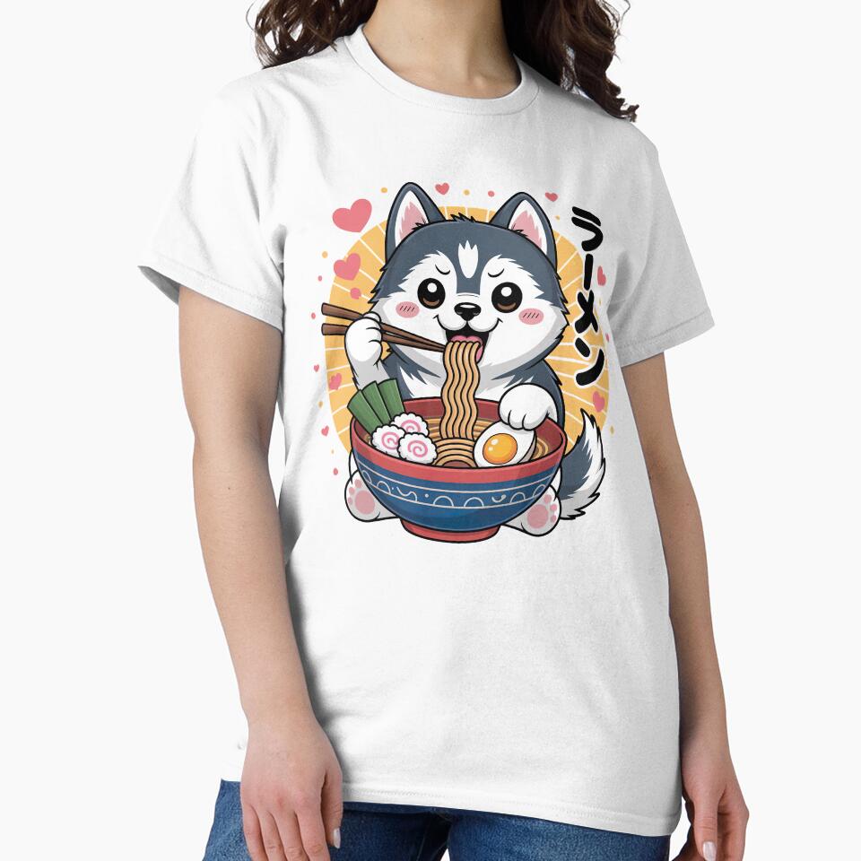 Cute Kawaii Husky, Kawaii Husky by graphic-genie T-Shirts, Hoodie, Sweatshirt | BlankRebels.com (Image 2)