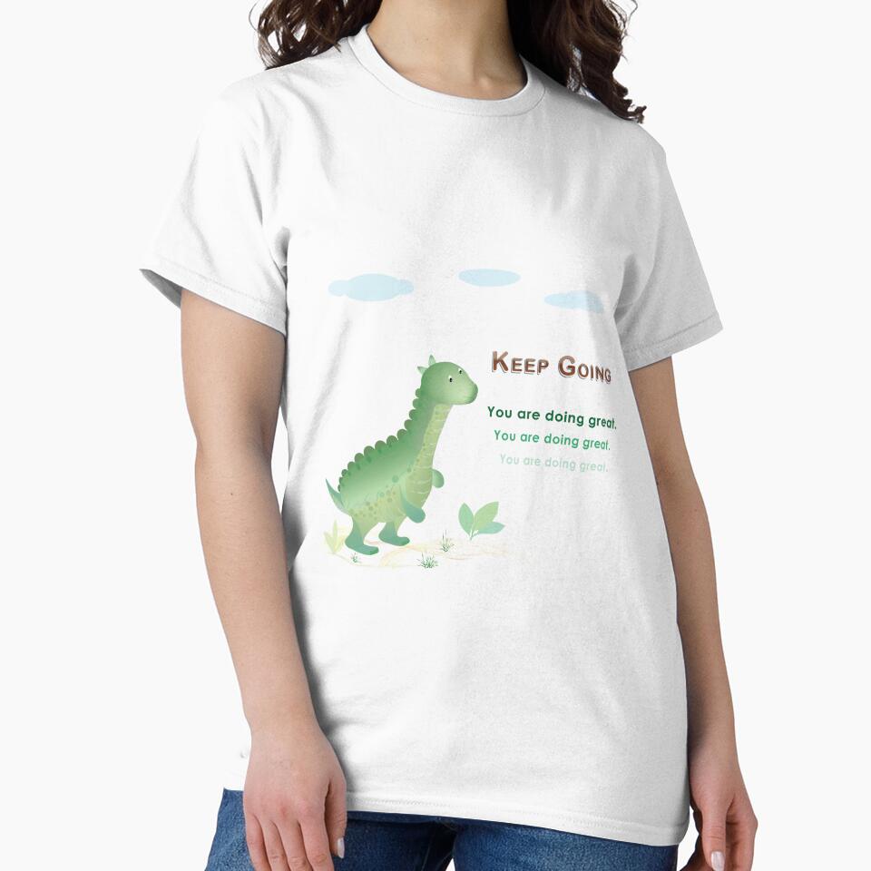 Green Dinosaur Motivation by Srisaranya T-Shirts, Hoodie, Sweatshirt | BlankRebels.com (Image 2)