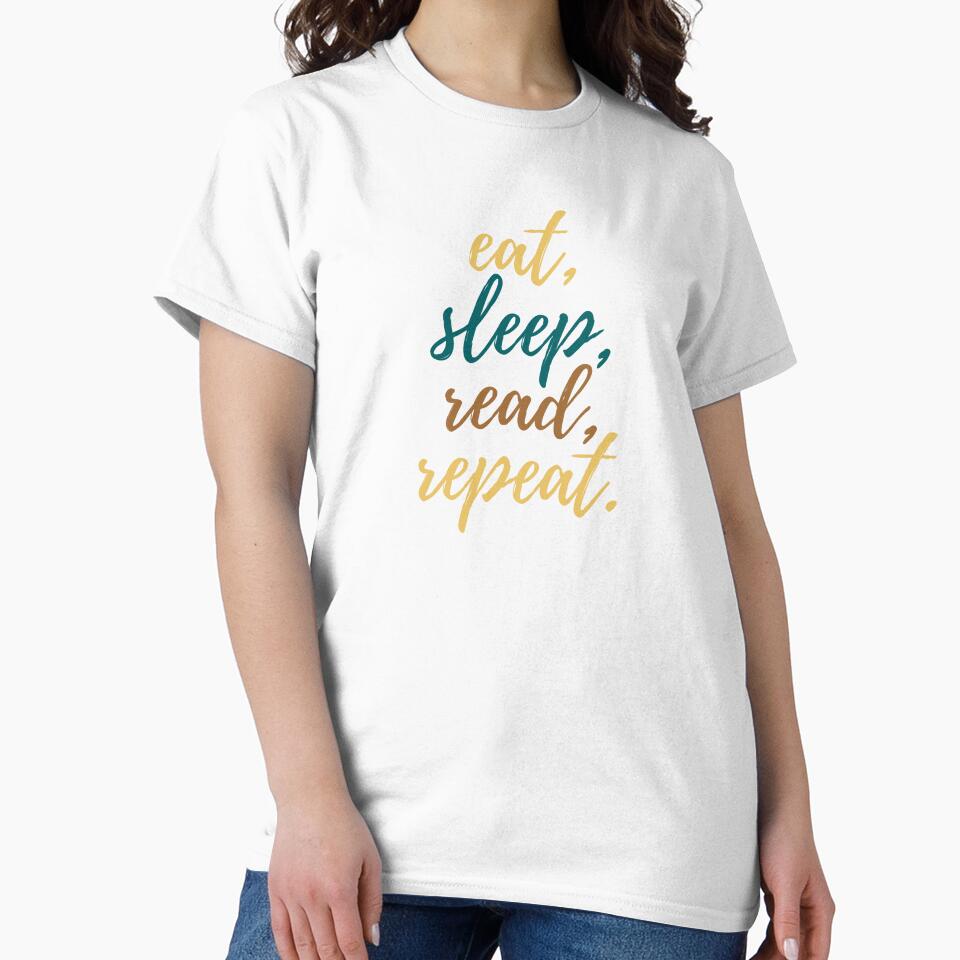 Eat, Sleep, Read, Repeat (Yellow) by Doodle Dee Doo