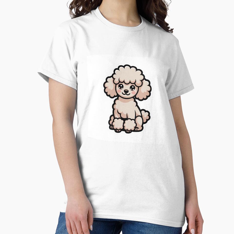Cute Kawaii Poodle Sticker Design by Bohospiritart