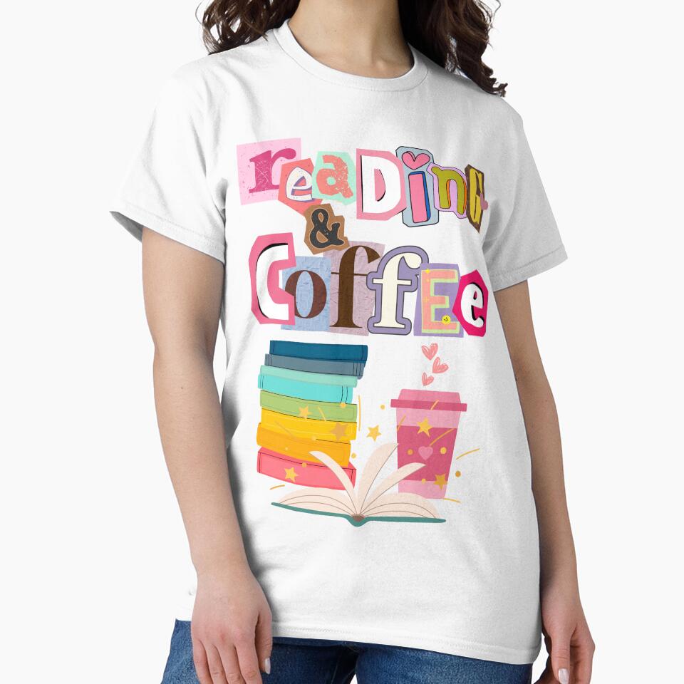 Reading and Coffee by Thehatinthecat T-Shirts, Hoodie, Sweatshirt | BlankRebels.com (Image 2)