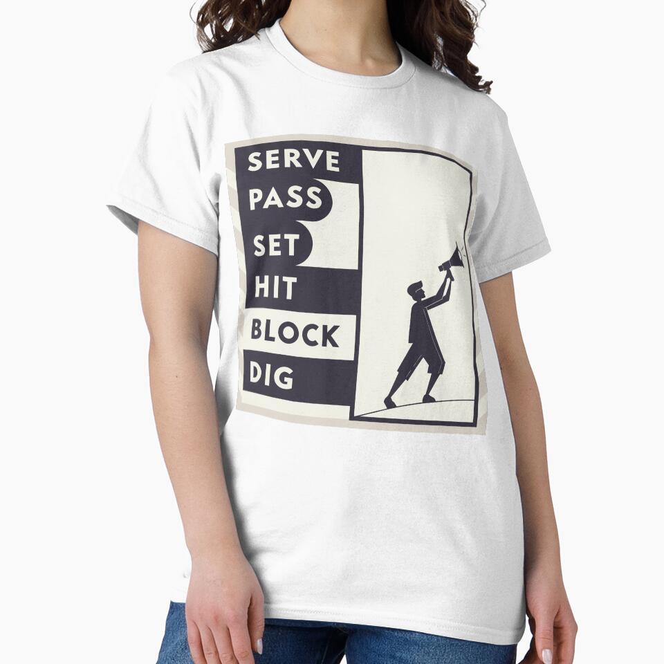 Retro Volleyball Typography Sticker • Bold Vintage Font Volleyball Words 2025 by Nawastyle T-Shirts, Hoodie,... (Image 2)