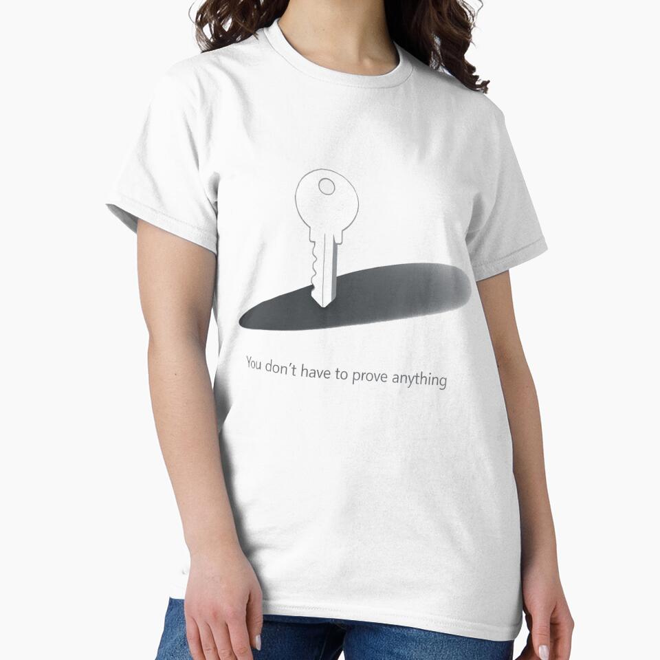 Shadow Permission – Minimal Key Art | You Don’t Have to Prove Anything by RAHMALIGHT T-Shirts, Hoodie, Sweatshirt (Image 2)