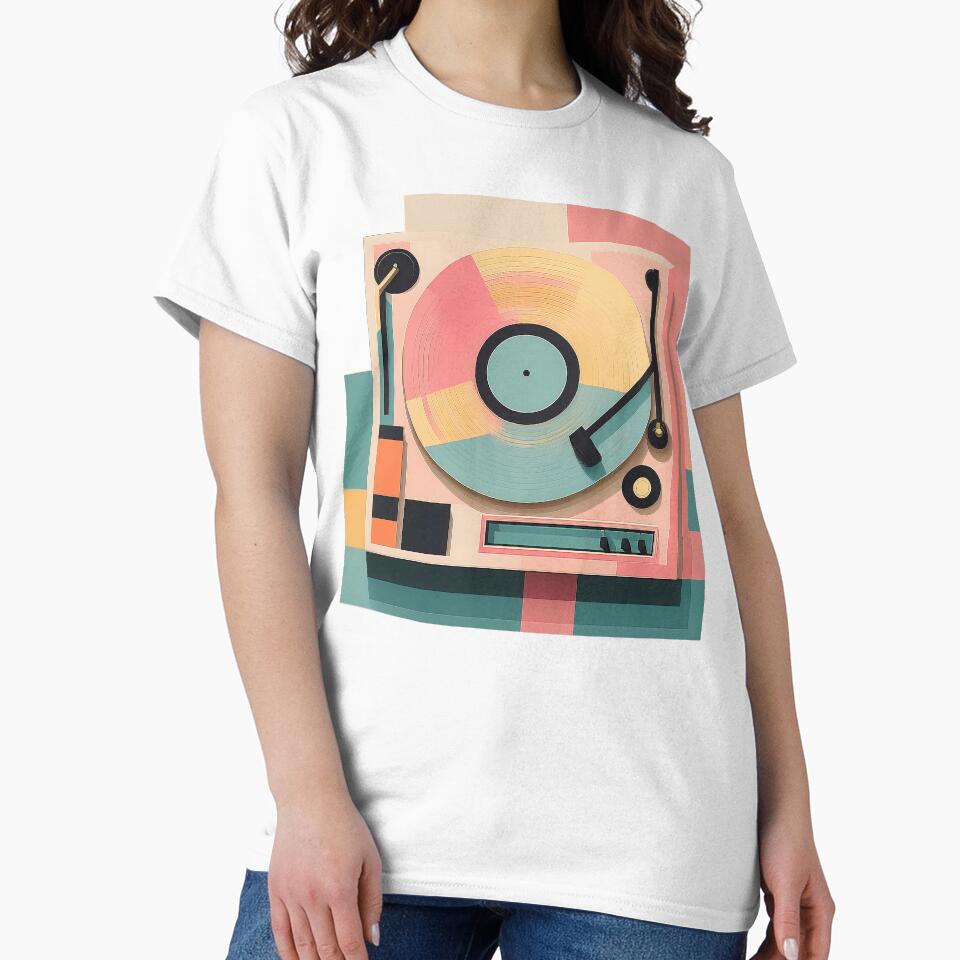 Dj Turntable Retro Art by OzzFrequency T-Shirts, Hoodie, Sweatshirt | BlankRebels.com (Image 2)
