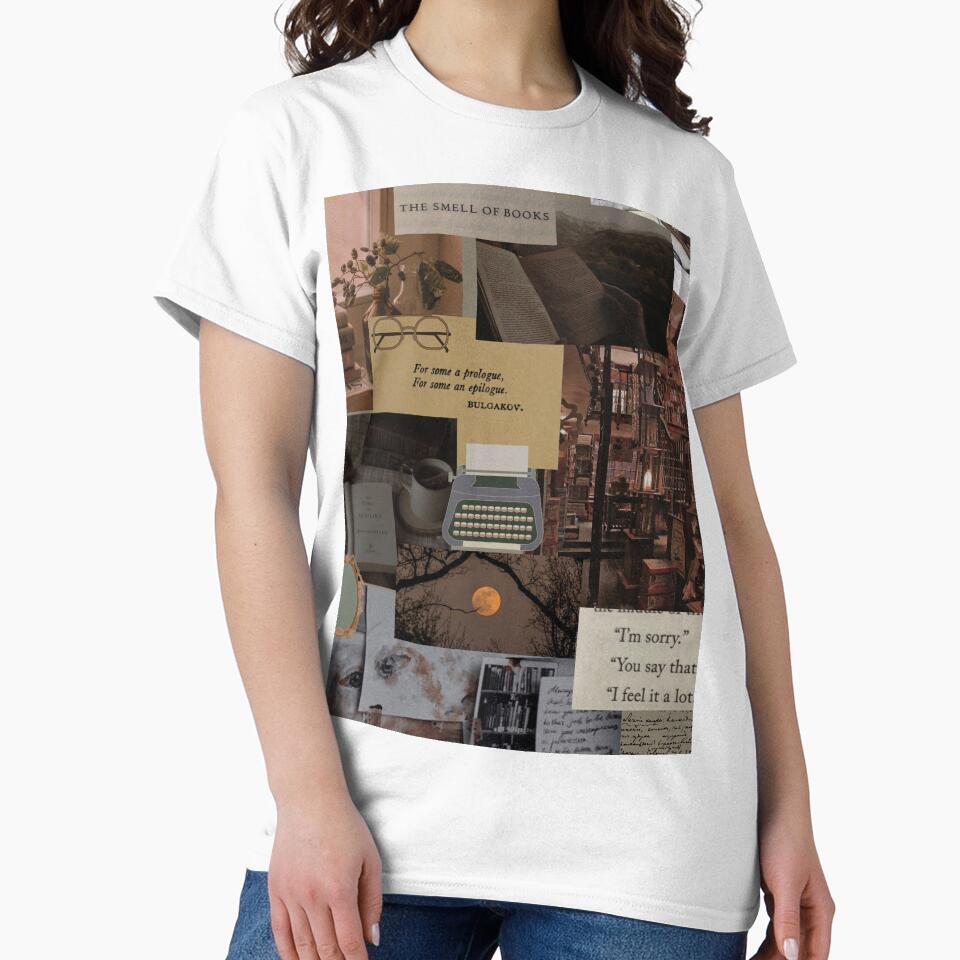 Aesthetic Dark & Light academia Photography Collage Wallpapers for academia lovers by estheticianart T-Shirts,... (Image 2)
