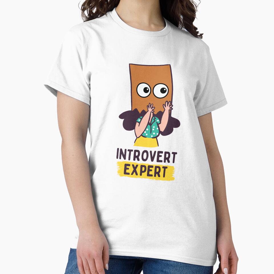 Introvert Expert Funny Introvert Woman by ddretrobot T-Shirts, Hoodie, Sweatshirt | BlankRebels.com (Image 2)