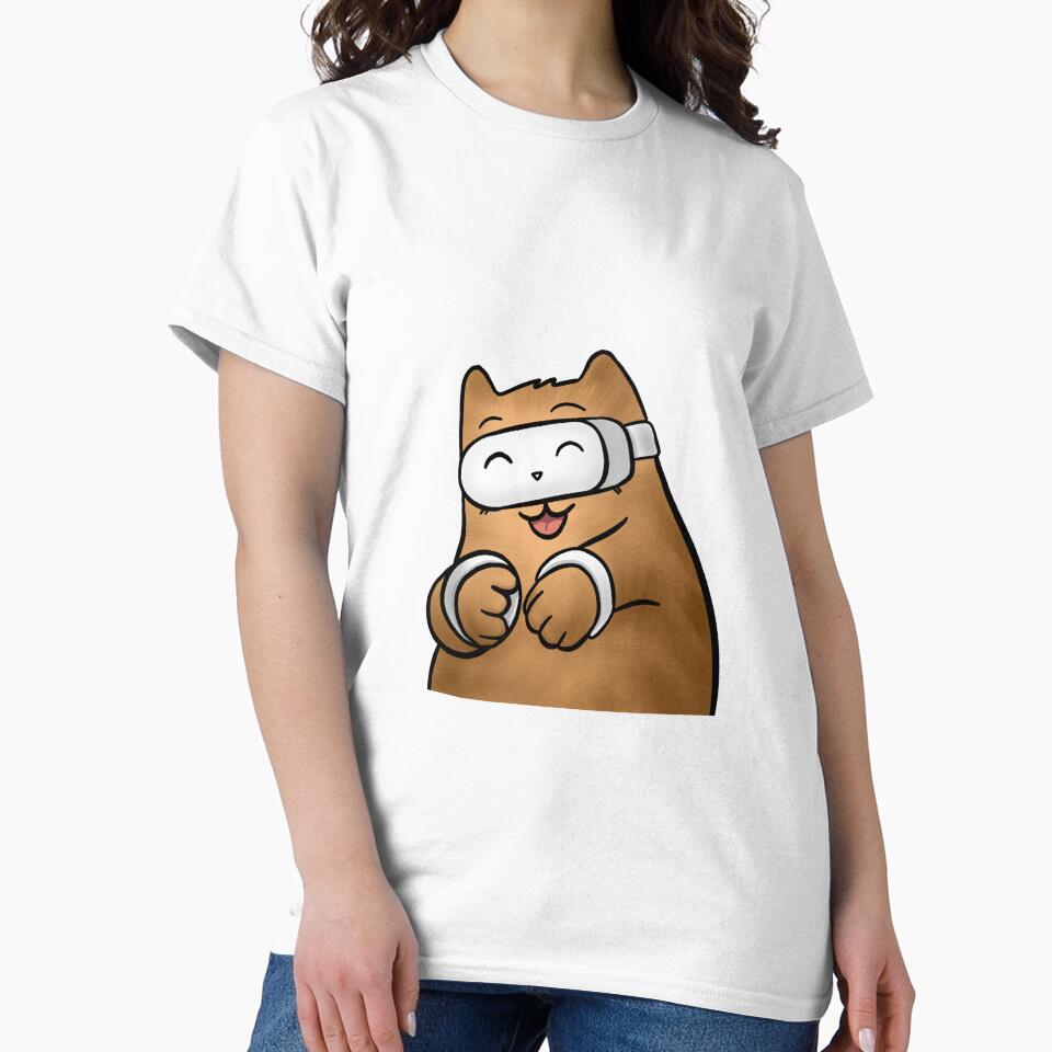 Gamer Cat Virtual Reality by purrfectdrawing T-Shirts, Hoodie, Sweatshirt | BlankRebels.com (Image 2)