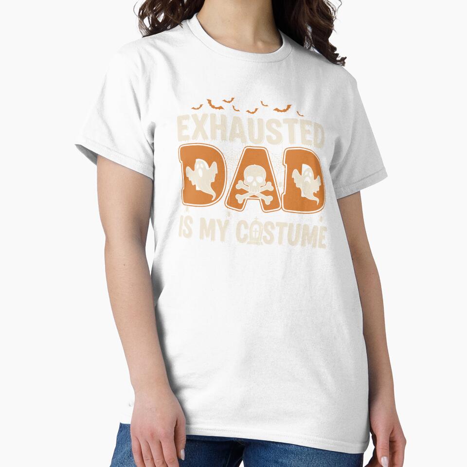 Exhausted Dad Halloween Costume Funny Tired Father Joke by alenaz