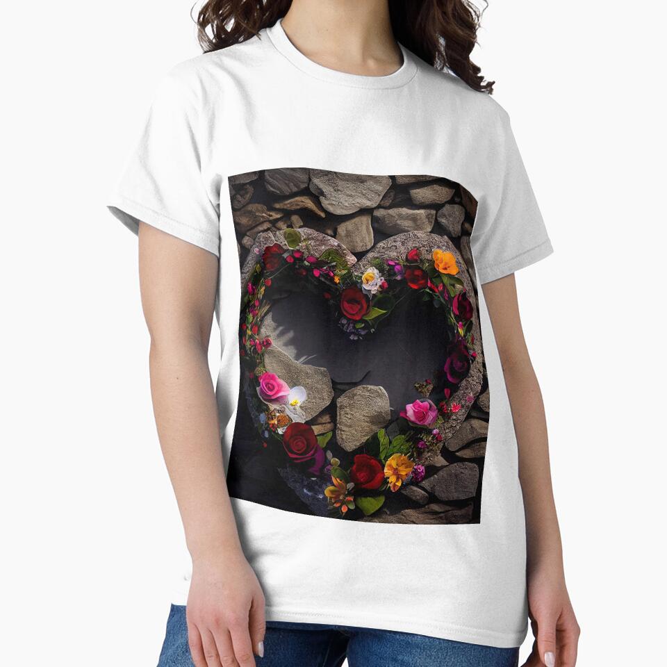 floral heart ring design on a stone wall, both vintage and modern floral wallpaper background new for 2023 by... (Image 2)