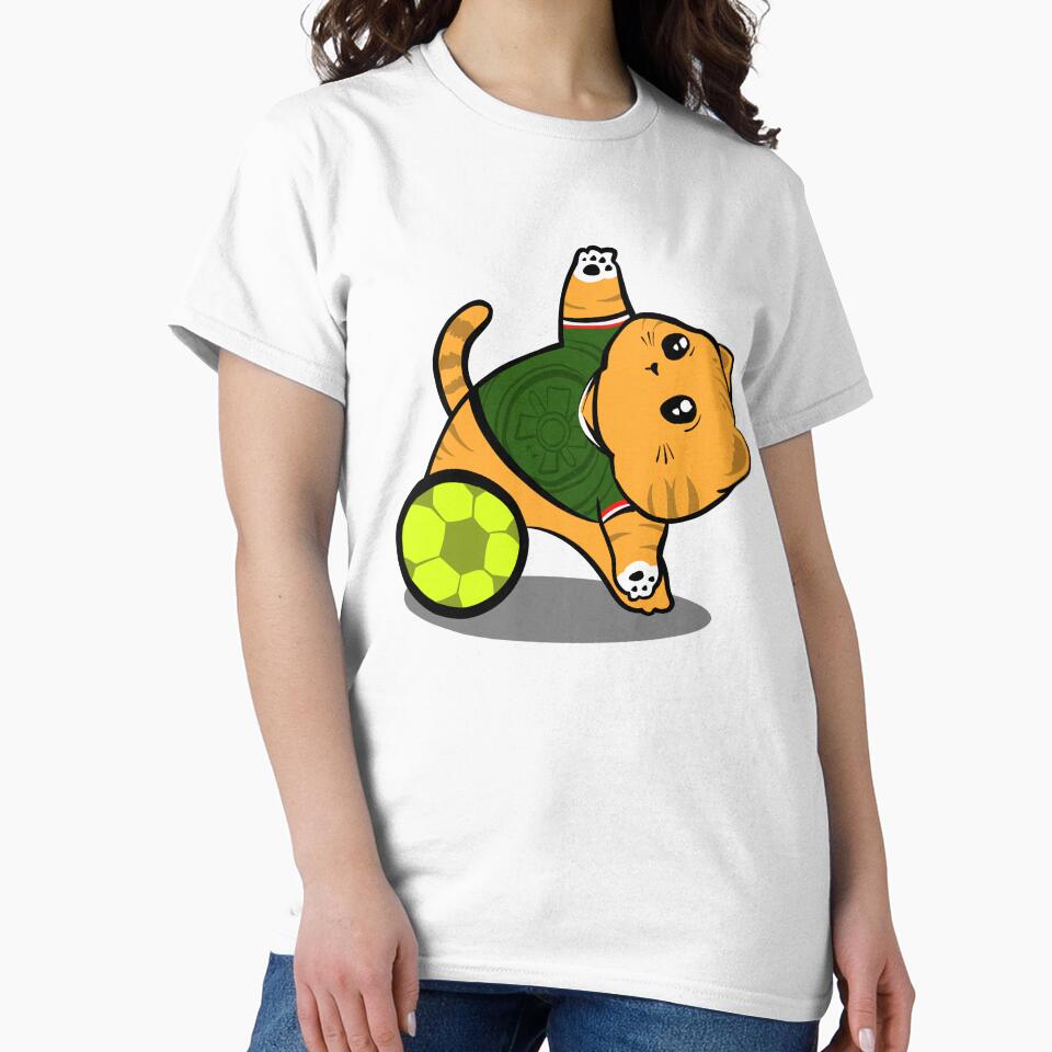 Cute Kitten Illustration With México Word cup football costume by arivirus