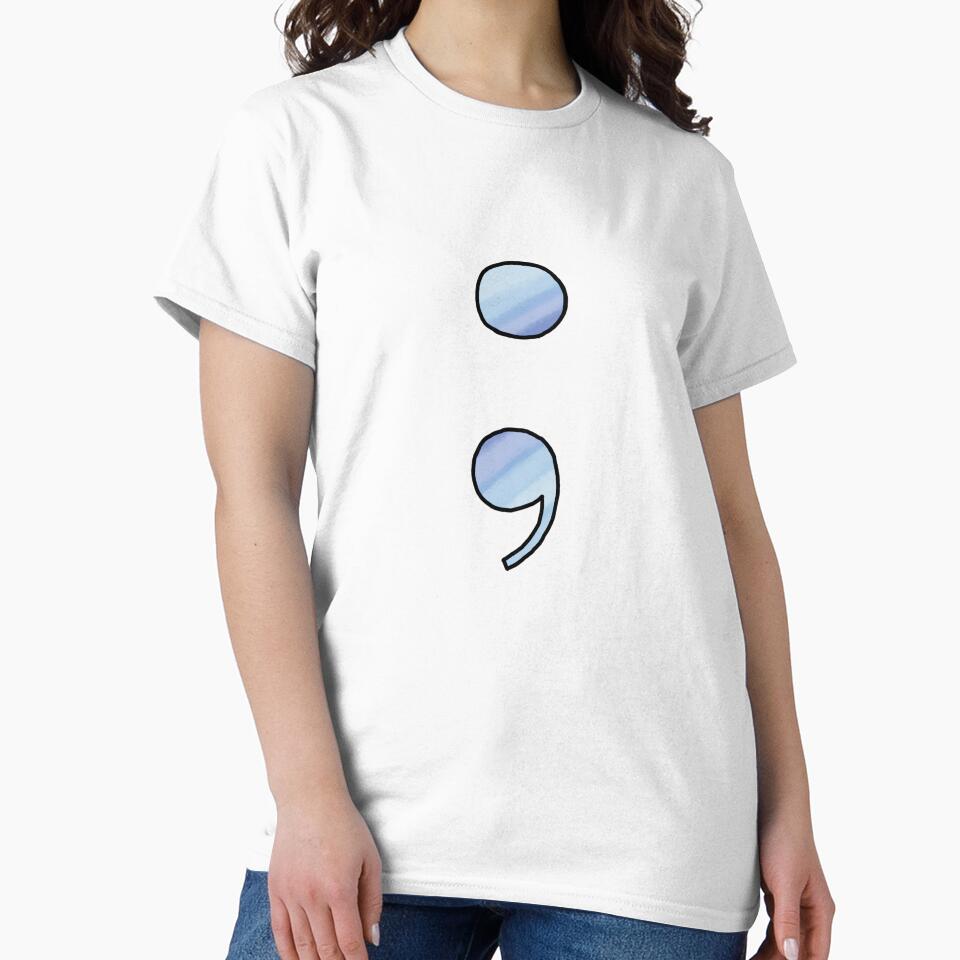 Ombre Semicolon by paigeeeeeeeee T-Shirts, Hoodie, Sweatshirt | BlankRebels.com (Image 2)