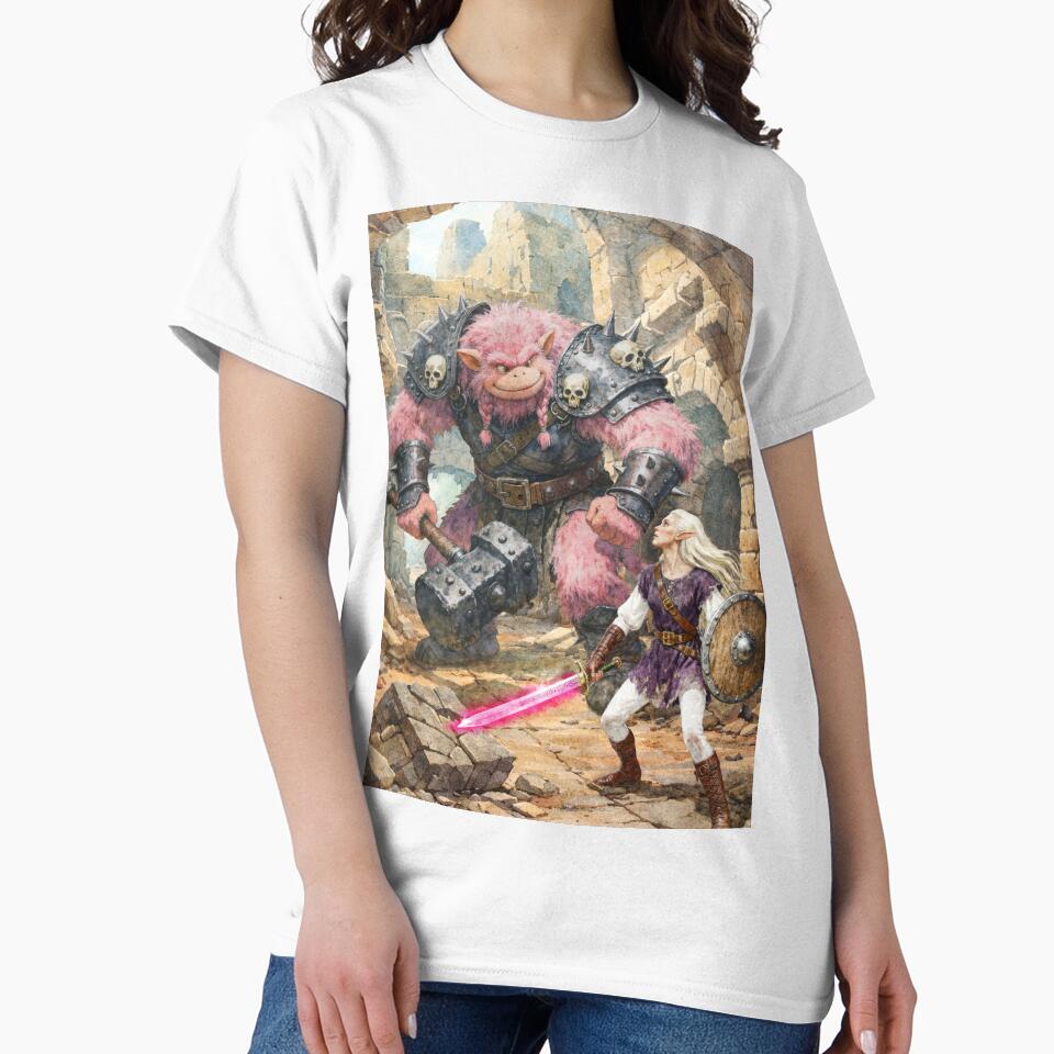 Elf warrior facing the dungeon beast by alvarlunafae T-Shirts, Hoodie, Sweatshirt | BlankRebels.com (Image 2)