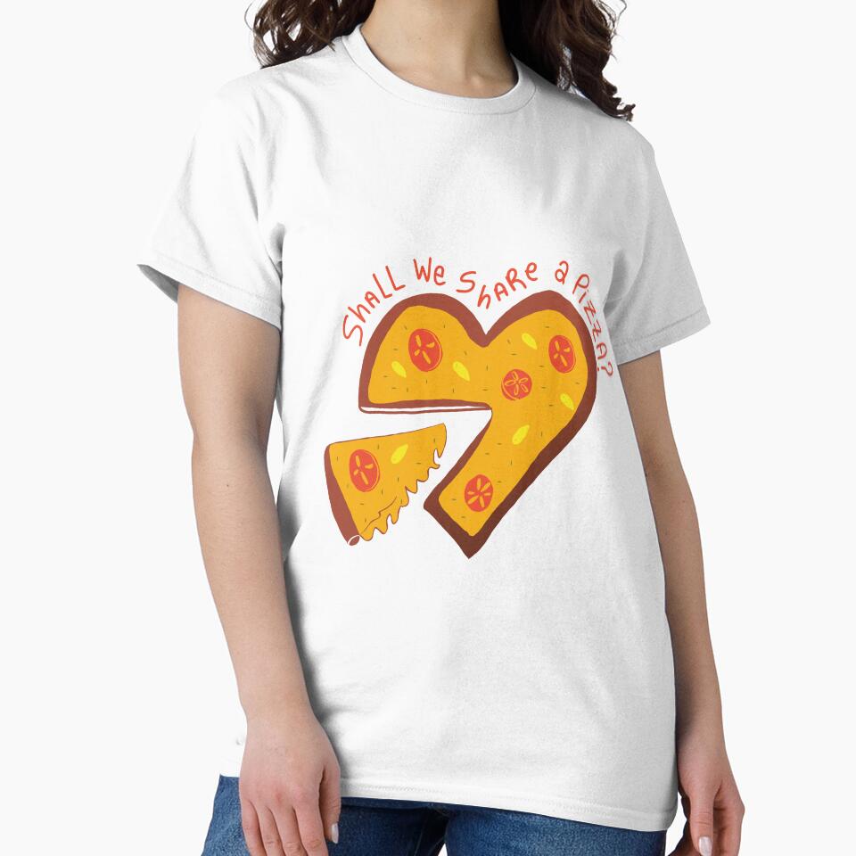 Shall We Share a Pizza? – Napolitane Pizza Love Illustration by chicadelosrulos T-Shirts, Hoodie, Sweatshirt (Image 2)