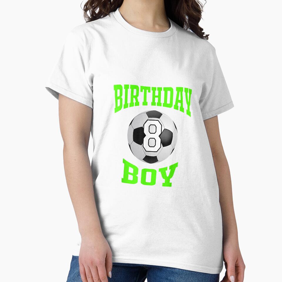 8 th Birthday Boy Shirt - Soccer T- Shirt 8 years old kid by TammyFlanery
