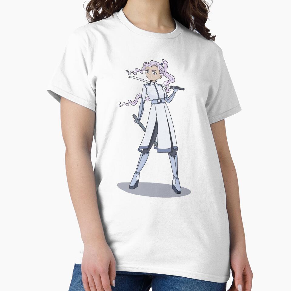 Purple-Haired Manga Space Warrior by kabocha-chan T-Shirts, Hoodie, Sweatshirt | BlankRebels.com (Image 2)