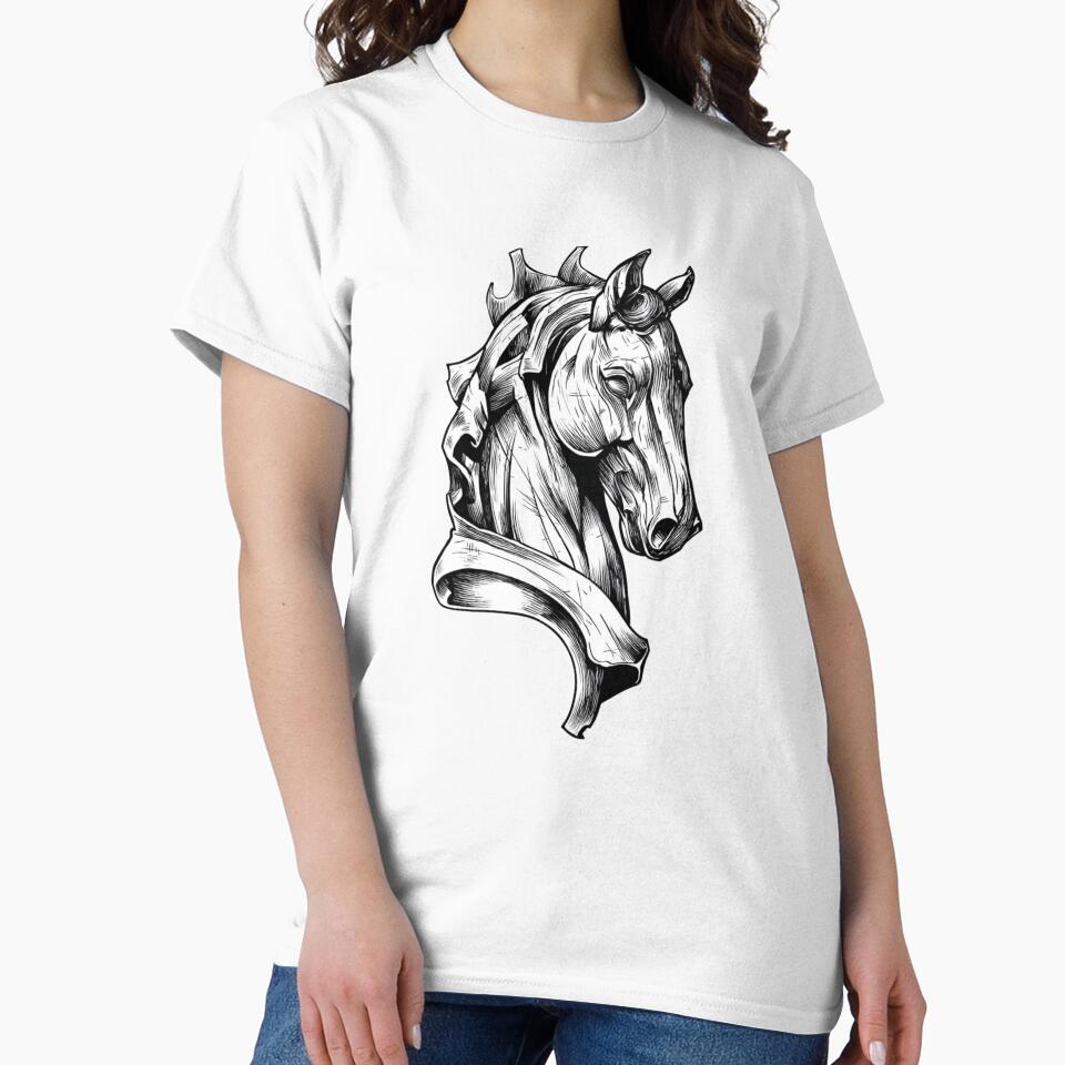 Horse Head Tattoo Style by Inkspaced T-Shirts, Hoodie, Sweatshirt | BlankRebels.com (Image 2)