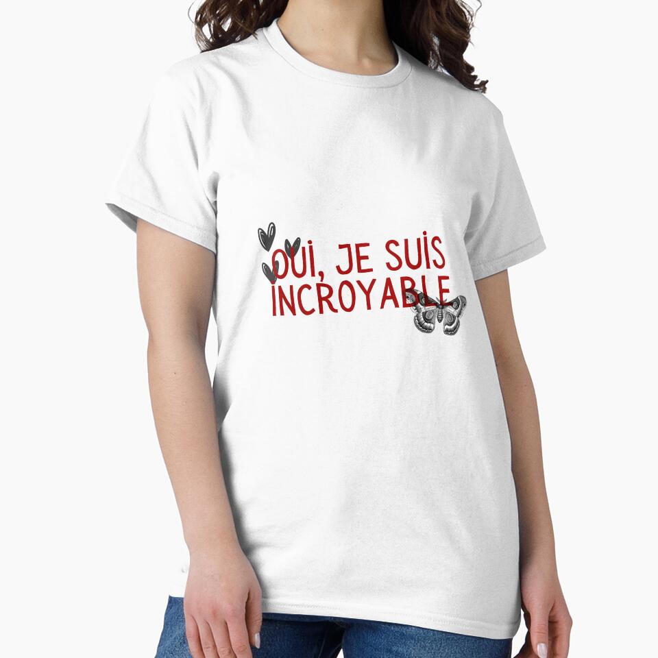Oui Je Suis Géniale | Red Aesthetic Butterfly & Hearts Chic Quote ?❤️ by Theselinara T-Shirts, Hoodie, Sweatshirt (Image 2)
