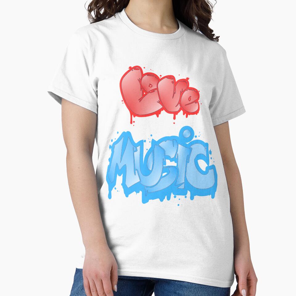 Love music by AndamaArt T-Shirts, Hoodie, Sweatshirt | BlankRebels.com (Image 2)