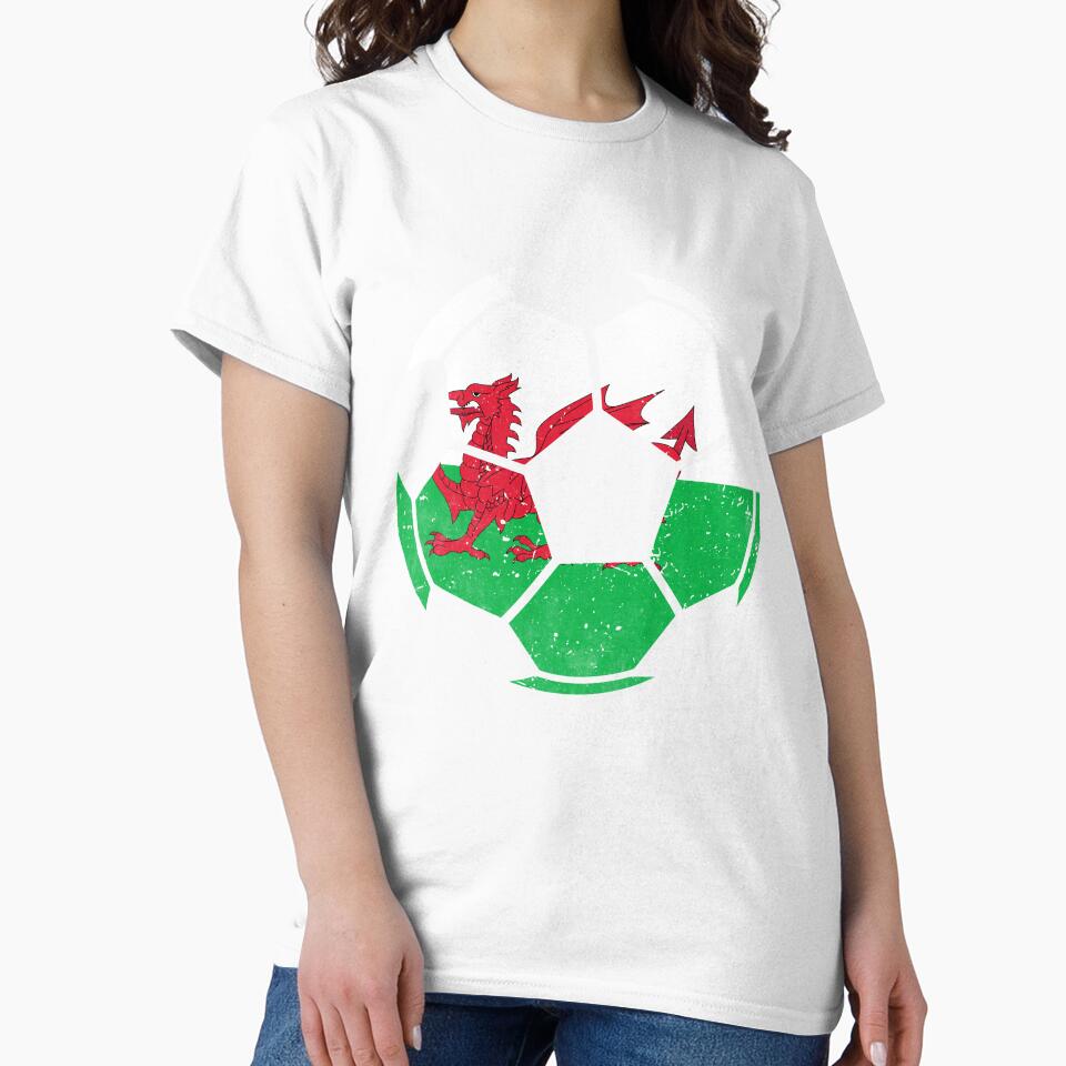 Wales Soccer Ball Flag Jersey Welsh Football Fan by EIMgraphic