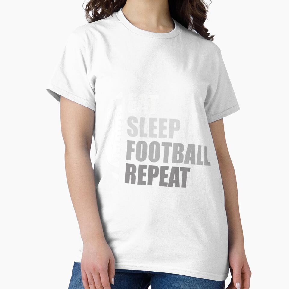 Eat Sleep Football Repeat Funny Football by markettathorn