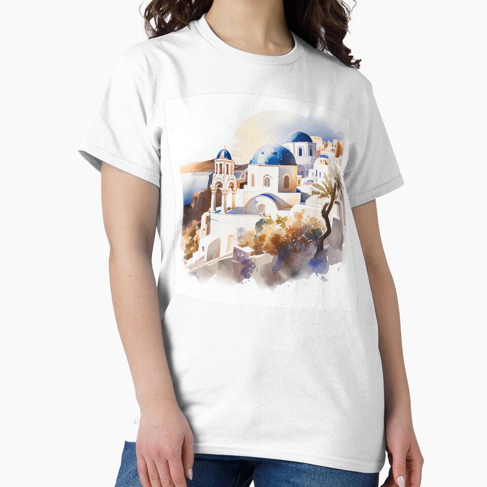 Santorini island by KittyCat08 T-Shirts, Hoodie, Sweatshirt | BlankRebels.com (Image 2)