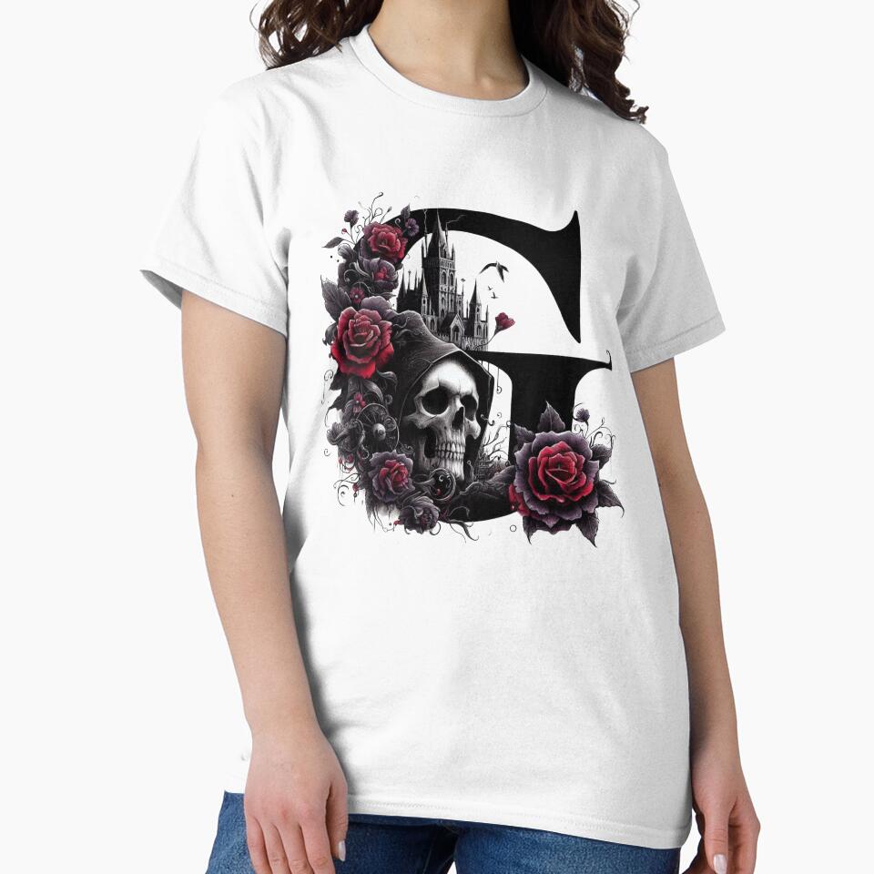 Gothic Halloween Skull and Roses G by CultDigHoriz T-Shirts, Hoodie, Sweatshirt | BlankRebels.com (Image 2)