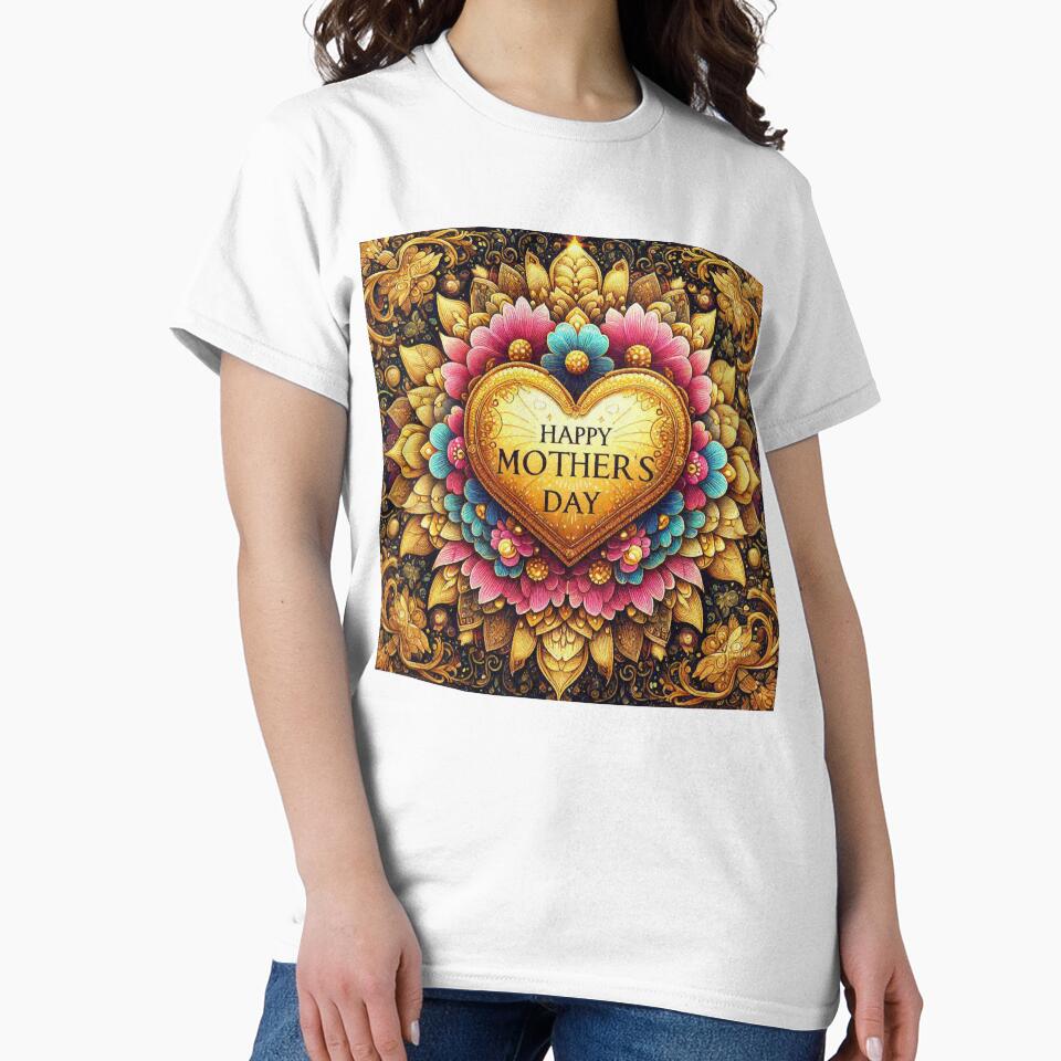 Golden Mothers Heart for Mothers Day by Illuministique T-Shirts, Hoodie, Sweatshirt | BlankRebels.com (Image 2)