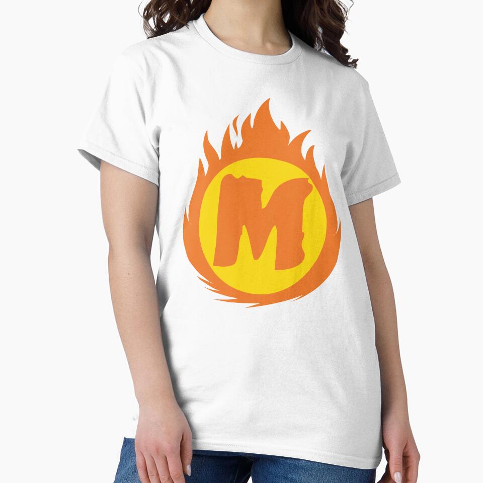 Superhero Letter M. Fire Insignia by mgulin T-Shirts, Hoodie, Sweatshirt | BlankRebels.com (Image 2)