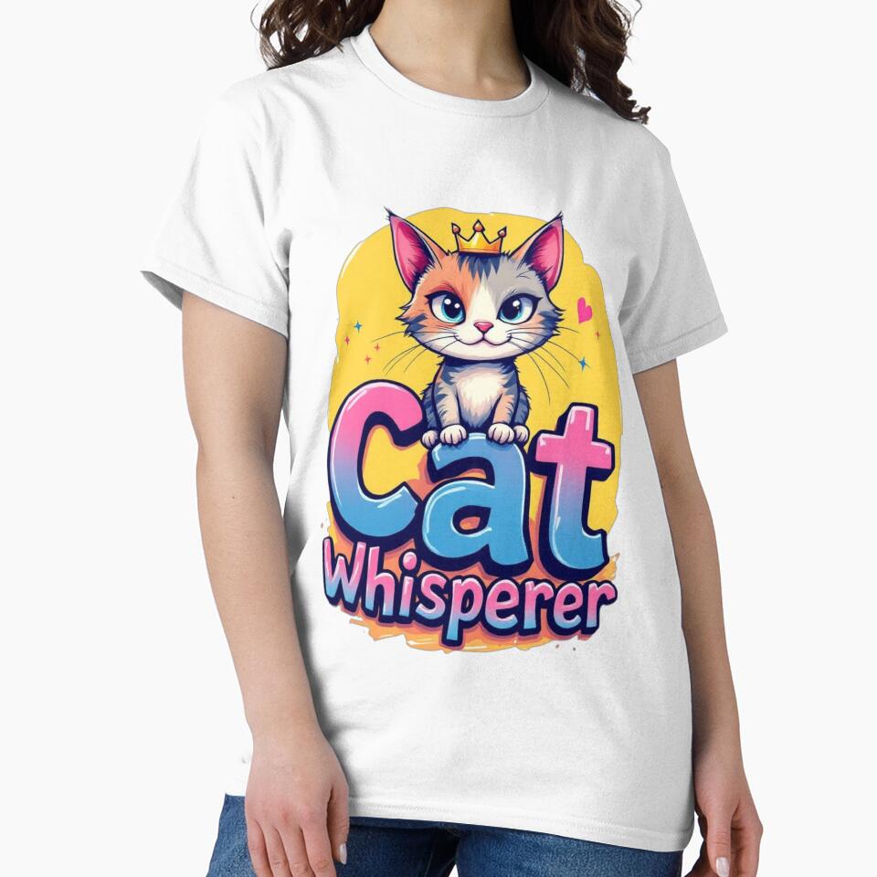 Cat Whisperer – Magical Feline Connection Design by Sweet Dreams & Fantasia T-Shirts, Hoodie, Sweatshirt (Image 2)