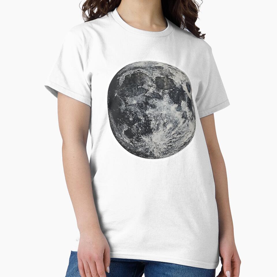 Mystical Realistic Full Moon Sticker - Hyper Detailed Lunar Glow by spiritual-vibes T-Shirts, Hoodie, Sweatshirt (Image 2)